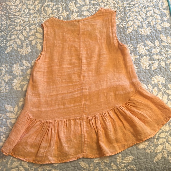 NWT Italian linen top peach S FRANCESCA BETTINI - Picture 3 of 3